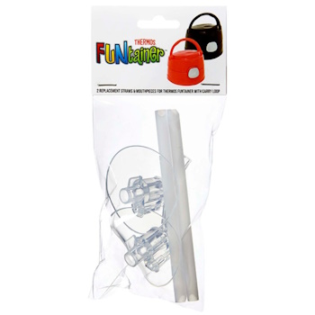 Thermos 2Pk Funtainer Replacement Mouthpieces & Straws Brand