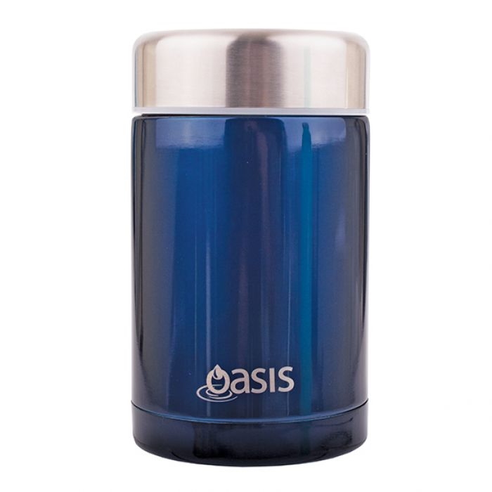 Oasis 450ml Food Flask Stainless Steel Navy-1