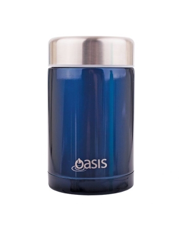 Oasis 450ml Food Flask Stainless Steel Navy