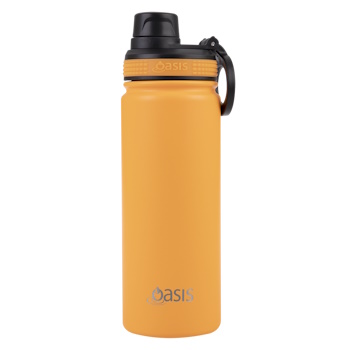 Oasis Stainless Steel Insulated Challenger Sports Bottle With Screw Cap 550ml - NEON ORANGE