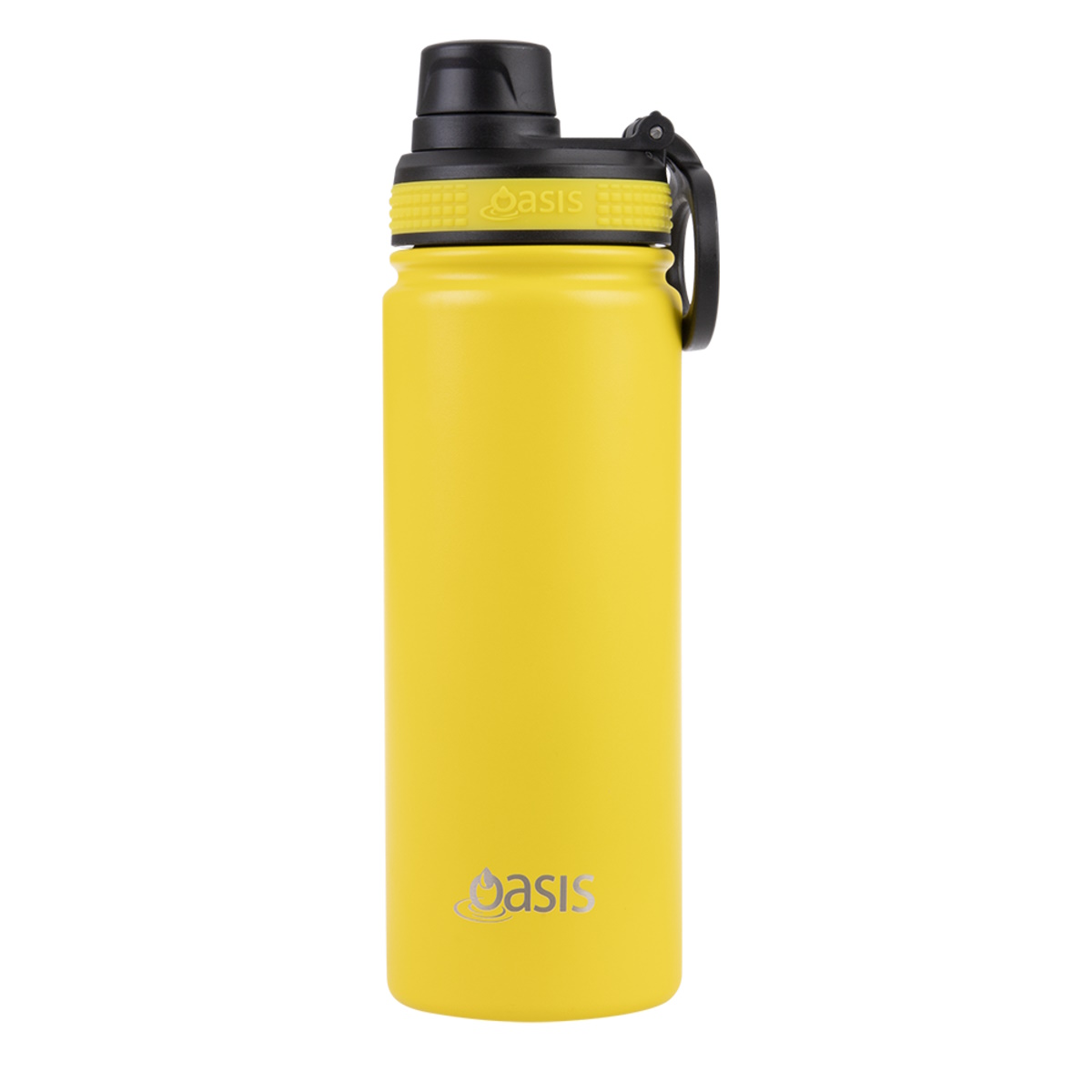 Oasis Stainless Steel Insulated Challenger Sports Bottle With Screw Cap 550ml - NEON YELLOW-2