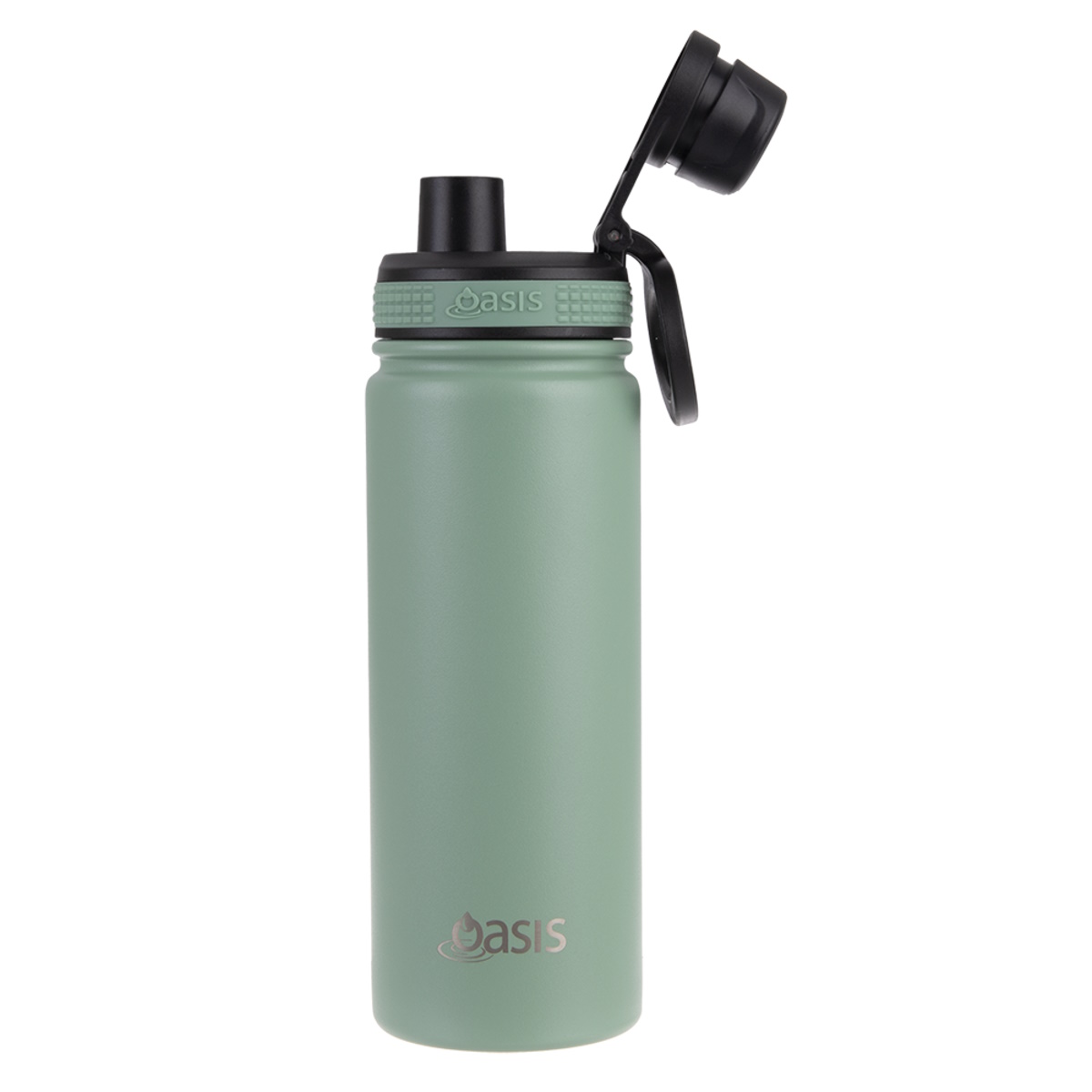 Oasis Stainless Steel Insulated Challenger Sports Bottle With Screw Cap 550ml - SAGE GREEN-2