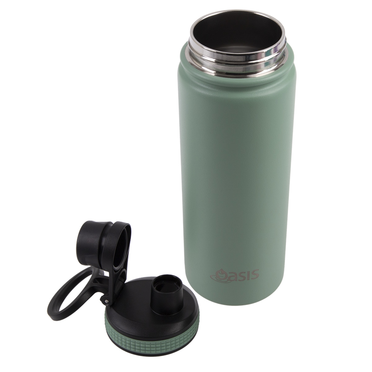 Oasis Stainless Steel Insulated Challenger Sports Bottle With Screw Cap 550ml - SAGE GREEN-3
