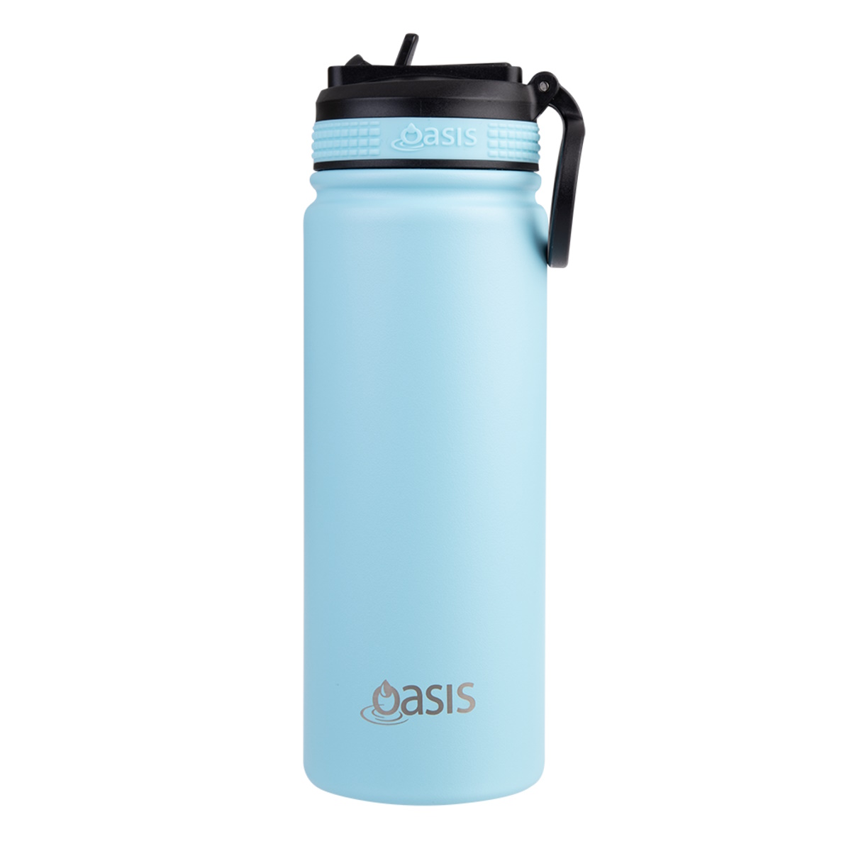 Oasis Stainless Steel Double Wall Insulated Challenger Sports Bottle  550ml - ISLAND BLUE-1
