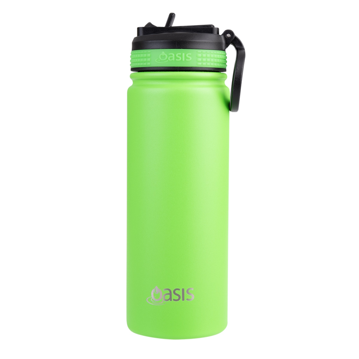 Oasis Stainless Steel Double Wall Insulated Challenger Sports Bottle  550ml - NEON GREEN-1