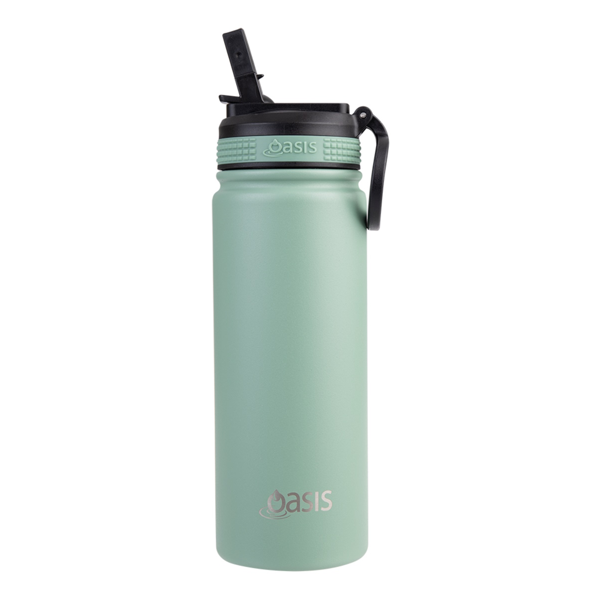 Oasis Stainless Steel Double Wall Insulated Challenger Sports Bottle  550ml - SAGE GREEN-2