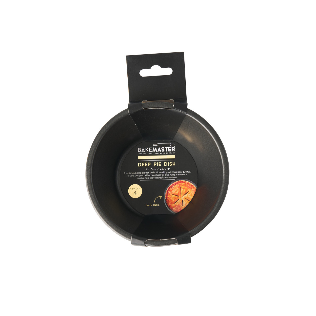 Bakemaster Deep Pie Dish Set Of 4 12 X 5cm - Non-stick-4