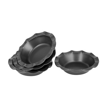 Bakemaster Fluted Pie Dish Set Of 4, 13 X 3cm - Non-stick