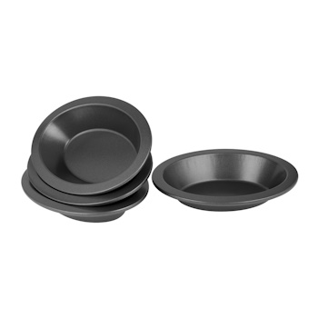 Bakemaster Oval Pie Dish Set Of 4 16 X 12.5 X 3cm - Non-stick