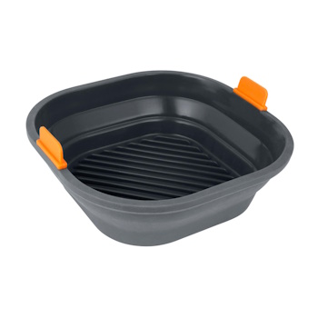 Bakemaster Silicone Collapsible Square Air Fryer Insert 21 X 21 X 6.5cm