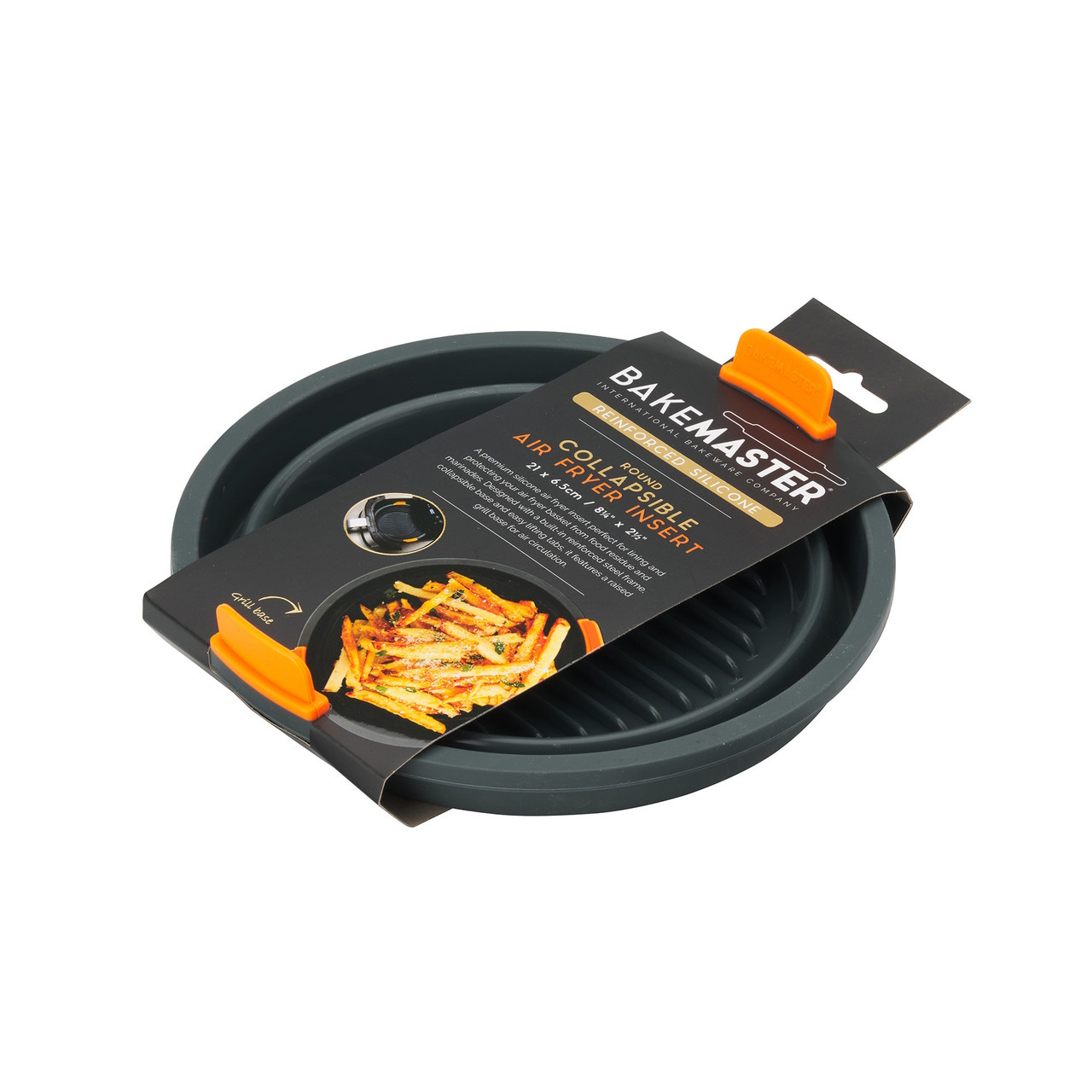 Bakemaster Silicone Collapsible Round Air Fryer Insert 21 X 6.5cm-3