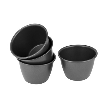Bakemaster Pudding Mould Set Of 4 7.5 X 6cm - Non-stick