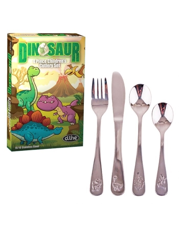 Childrens Dinosaur 4 Piece Cutlery Set
