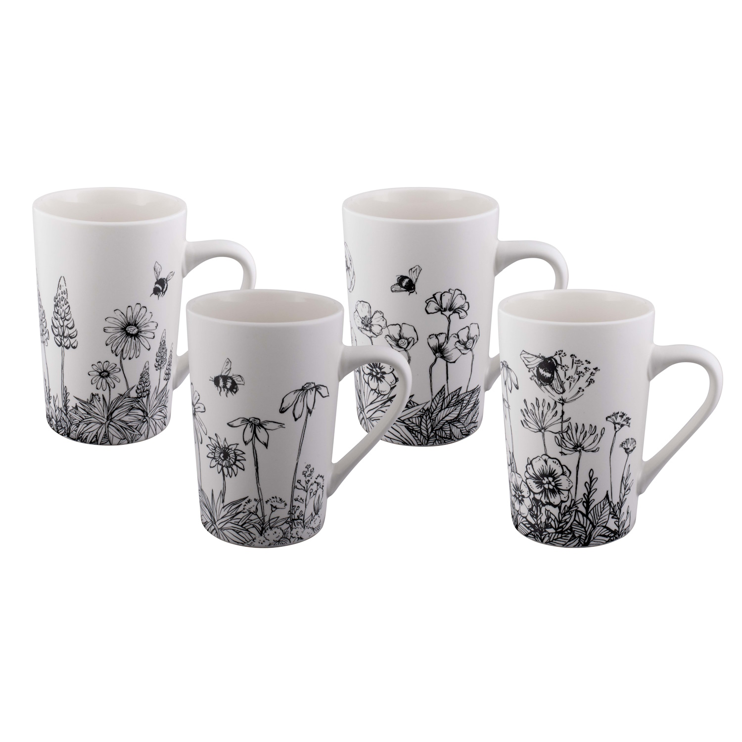 Bundanoon Tube Mug Set 4-Buzzing Garden-1