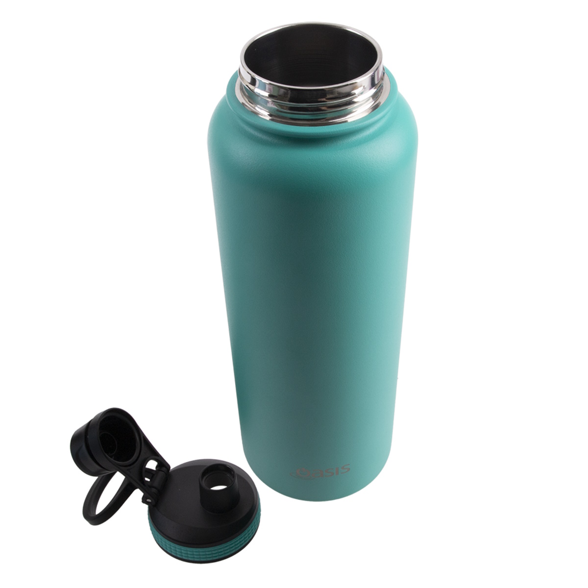 Oasis Stainless Steel Double Wall Insulated Challenger Sports Bottle 1.1L - Turquoise-3