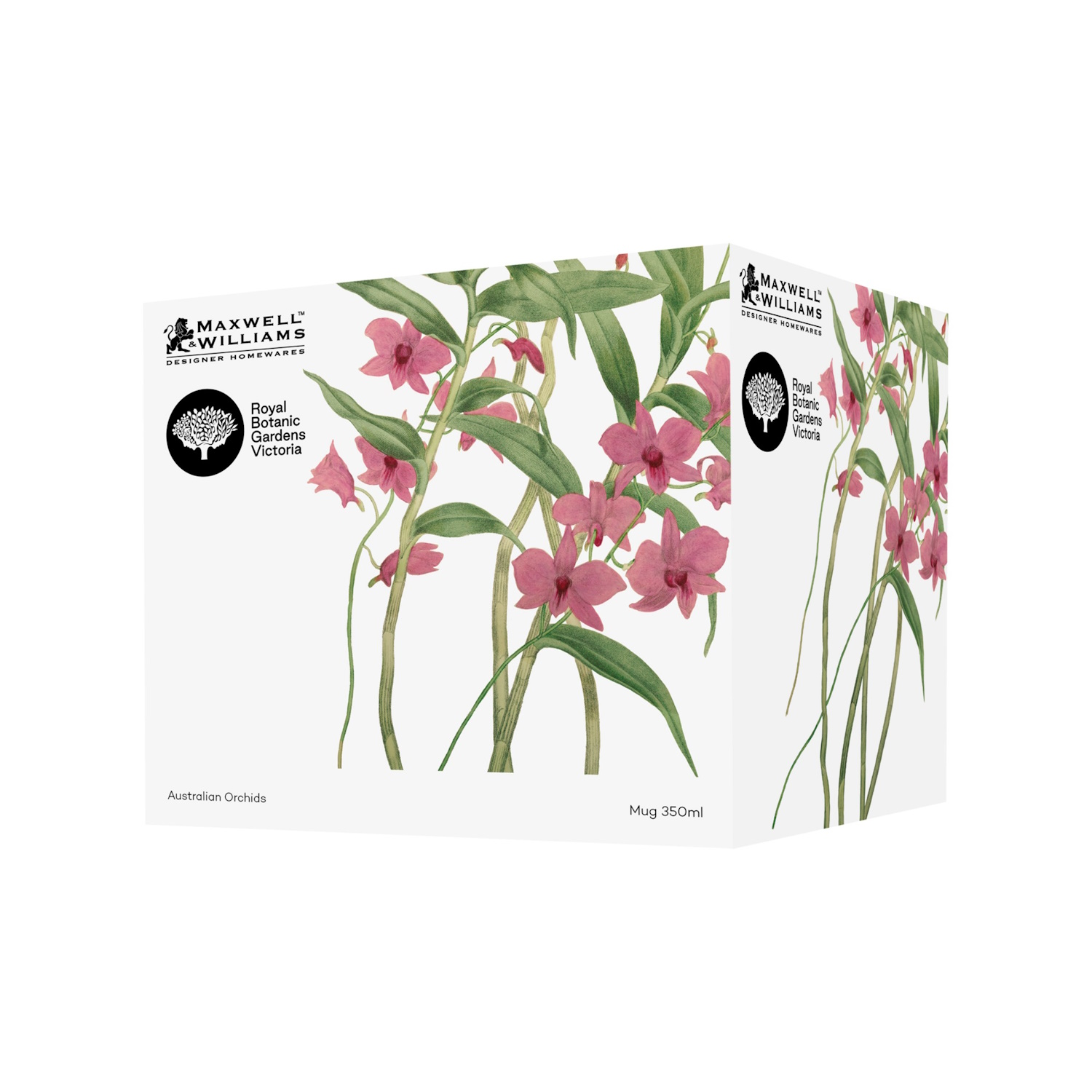 Maxwell & Williams Royal Botanic Gardens Australian Orchids Mug 350ML Pink Gift Boxed-4