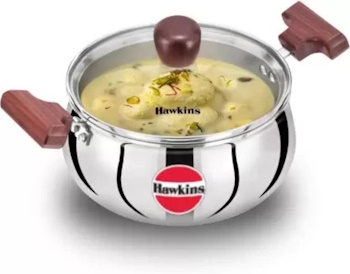 Hawkins Tri-ply Stainless Steel Handi 2 Litre With Glass Lid (SSH20G)