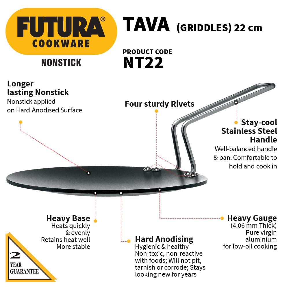 Hawkins Nonstick Tava 22 Cm (NT22)