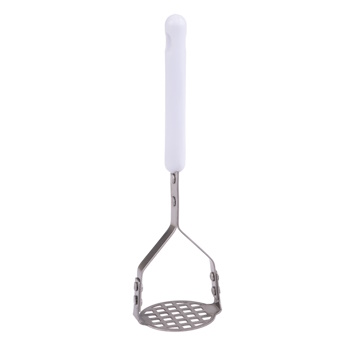 Appetito Stainless Steel Mini Masher - White
