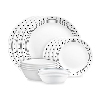 Corelle® City Block 16-piece Mugless Dinnerware Set