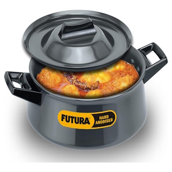Hawkins Hard Anodised Handi Saucepan 3 Litre With 2 Short Handles (AH3S)