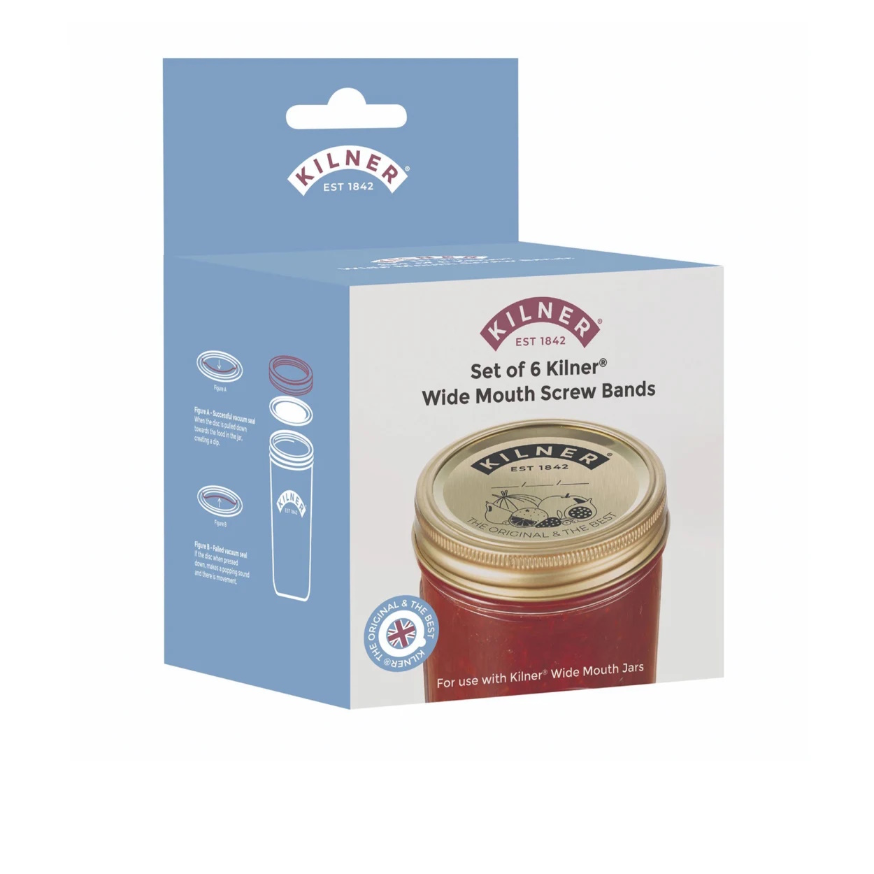 Kilner Wide Mouth Preserve Screw Band 6pk
