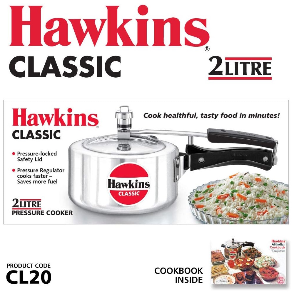 Hawkins Classic 2L Pressure Cooker - CL20-2