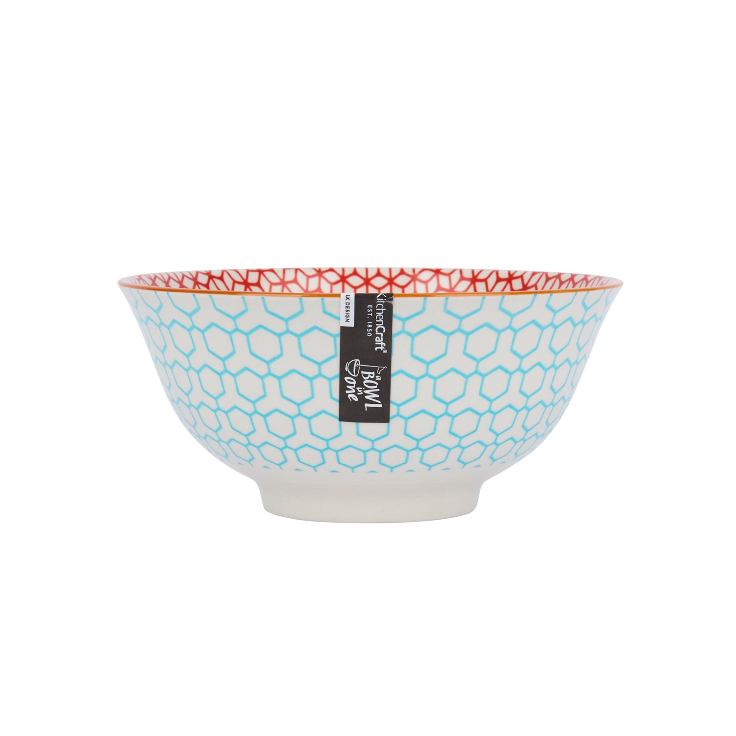 Mikasa Does it All Bowl 15.7cm -  Geometric Blue-3