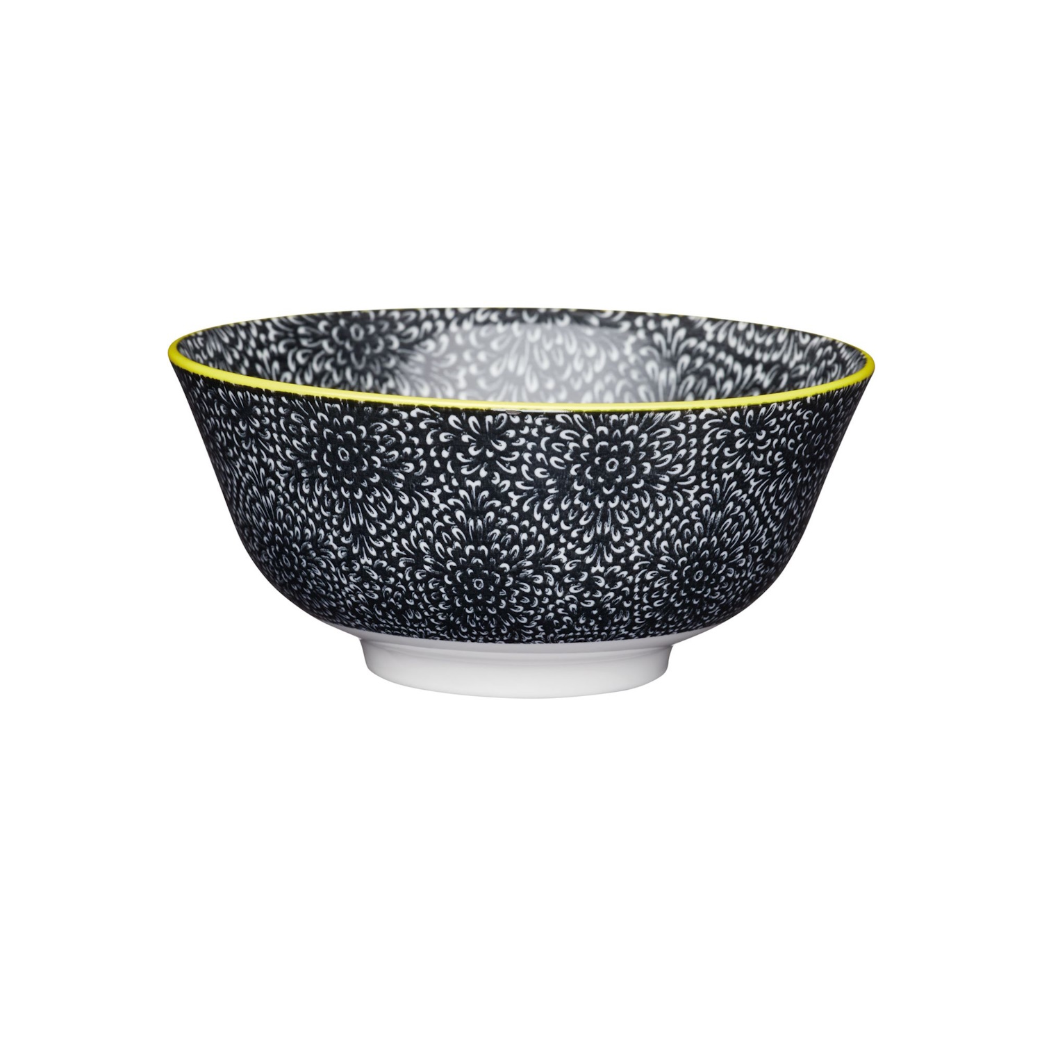 Mikasa Does it All Bowl 15.7cm - Black Floral-1