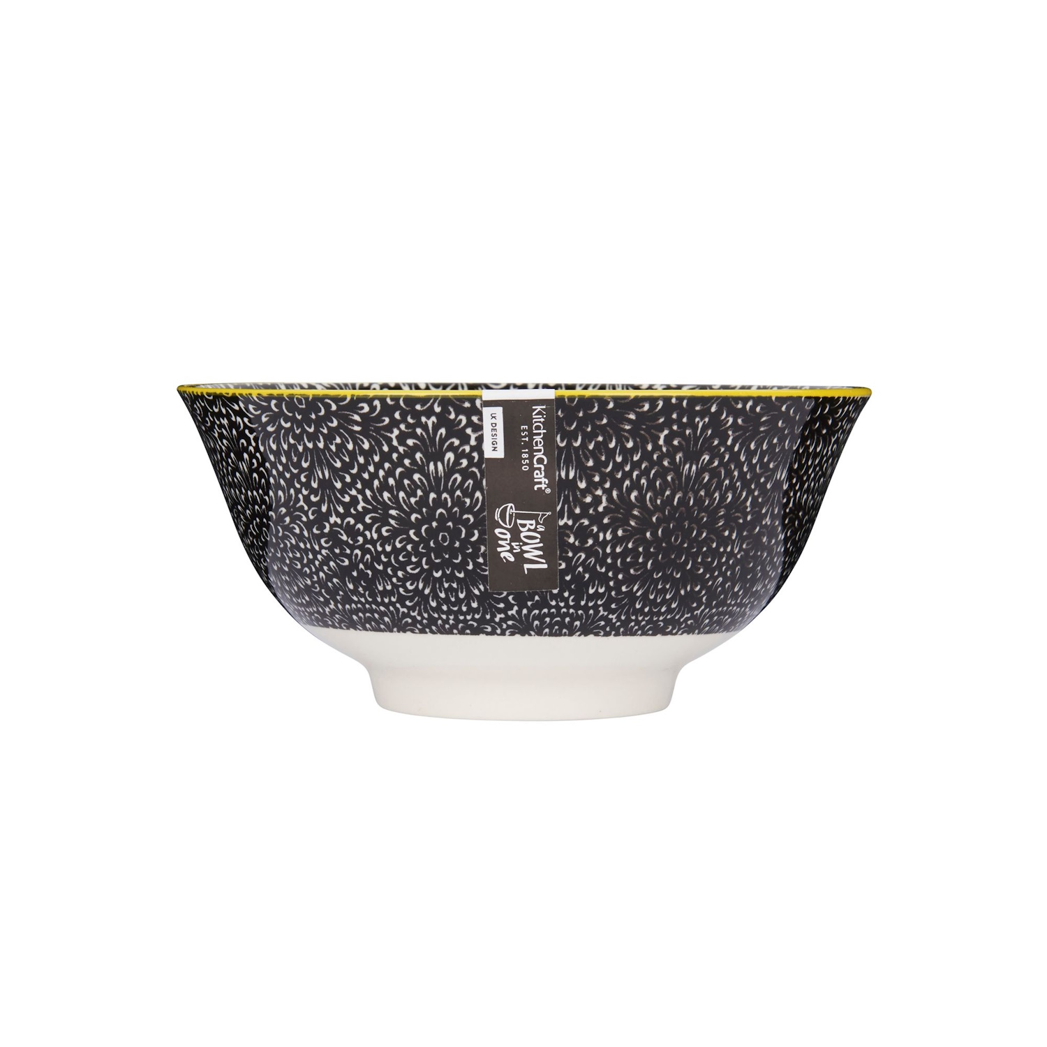 Mikasa Does it All Bowl 15.7cm - Black Floral-3