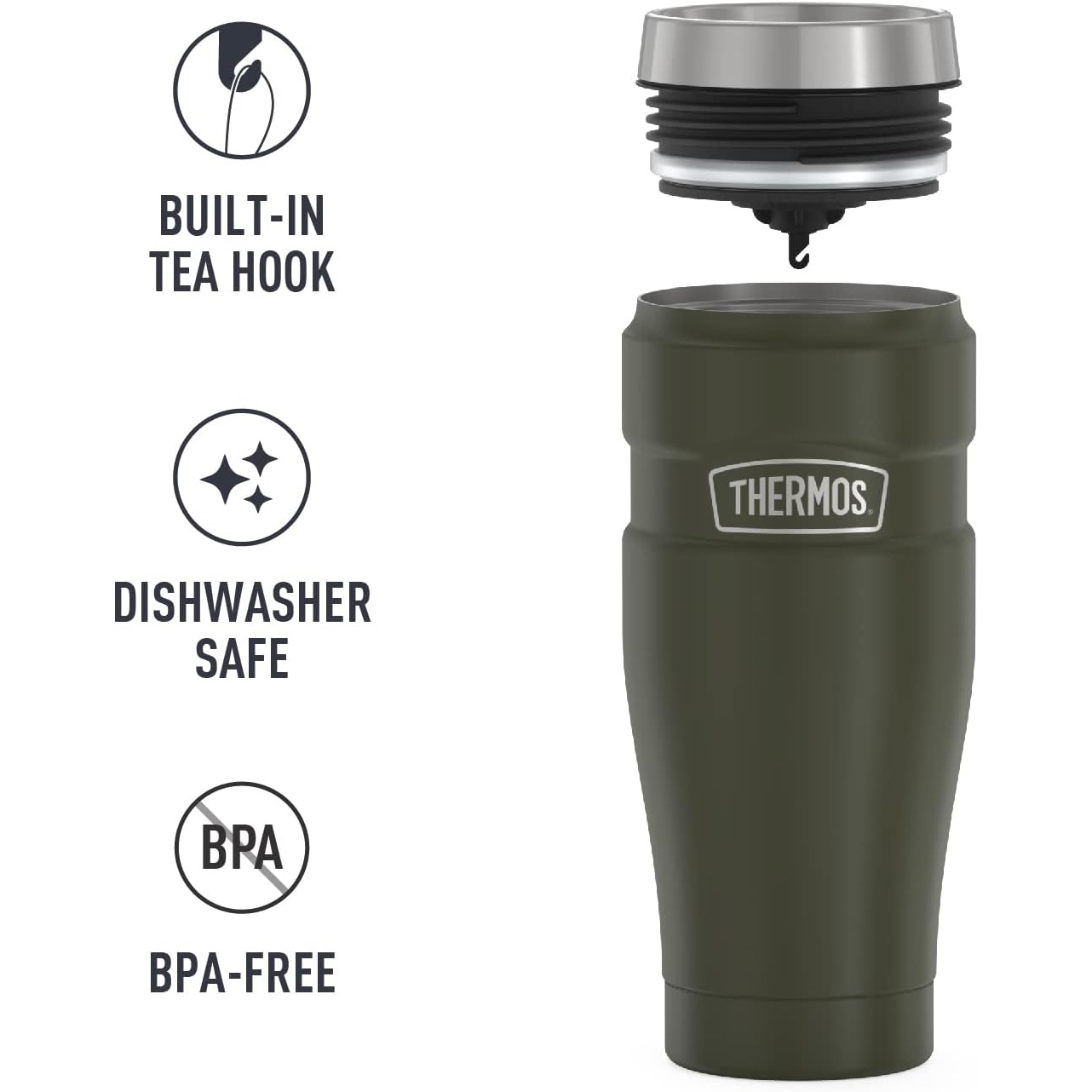 Thermos Stainless King Vacuum Insulated 470ml Tumbler Army Green-3