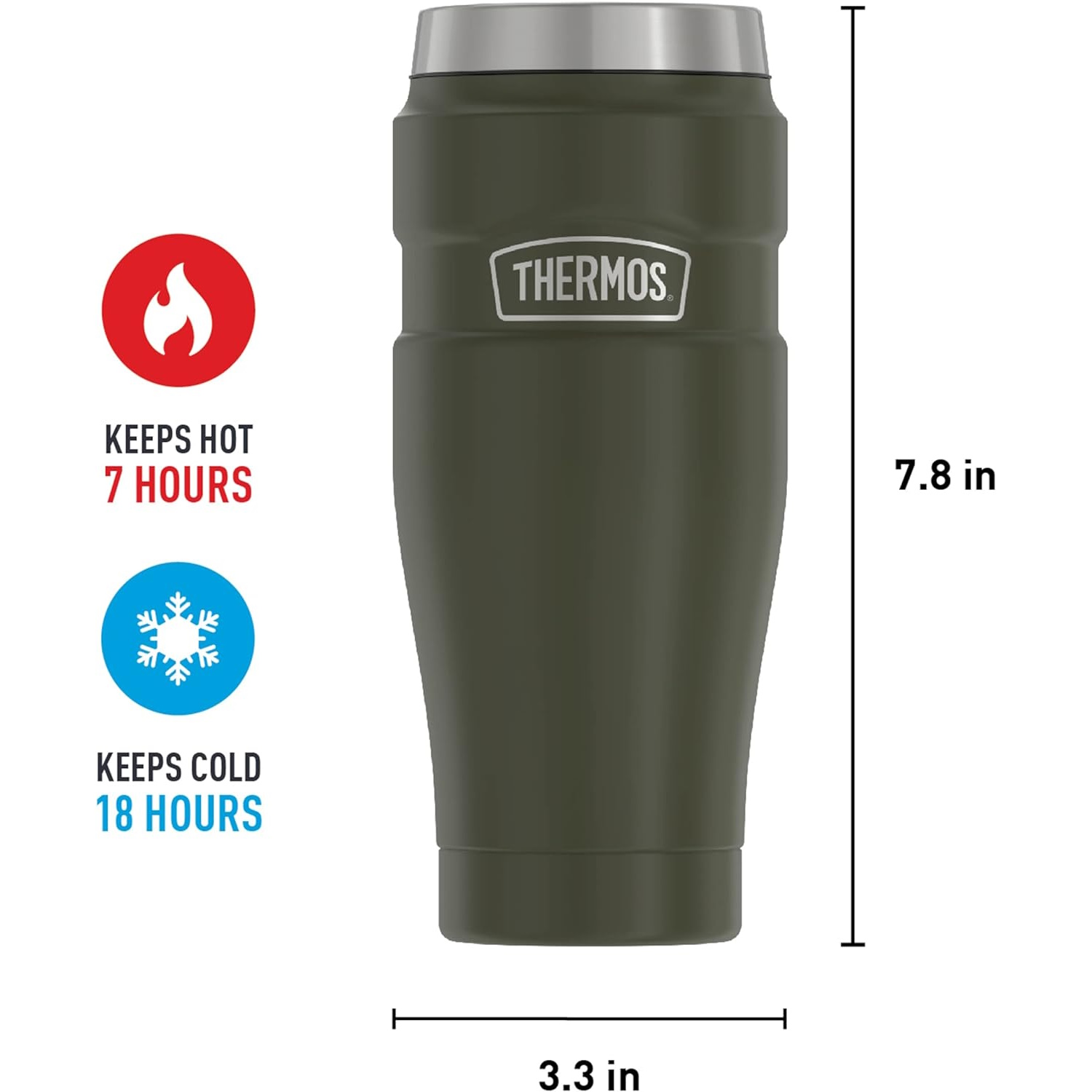 Thermos Stainless King Vacuum Insulated 470ml Tumbler Army Green-4