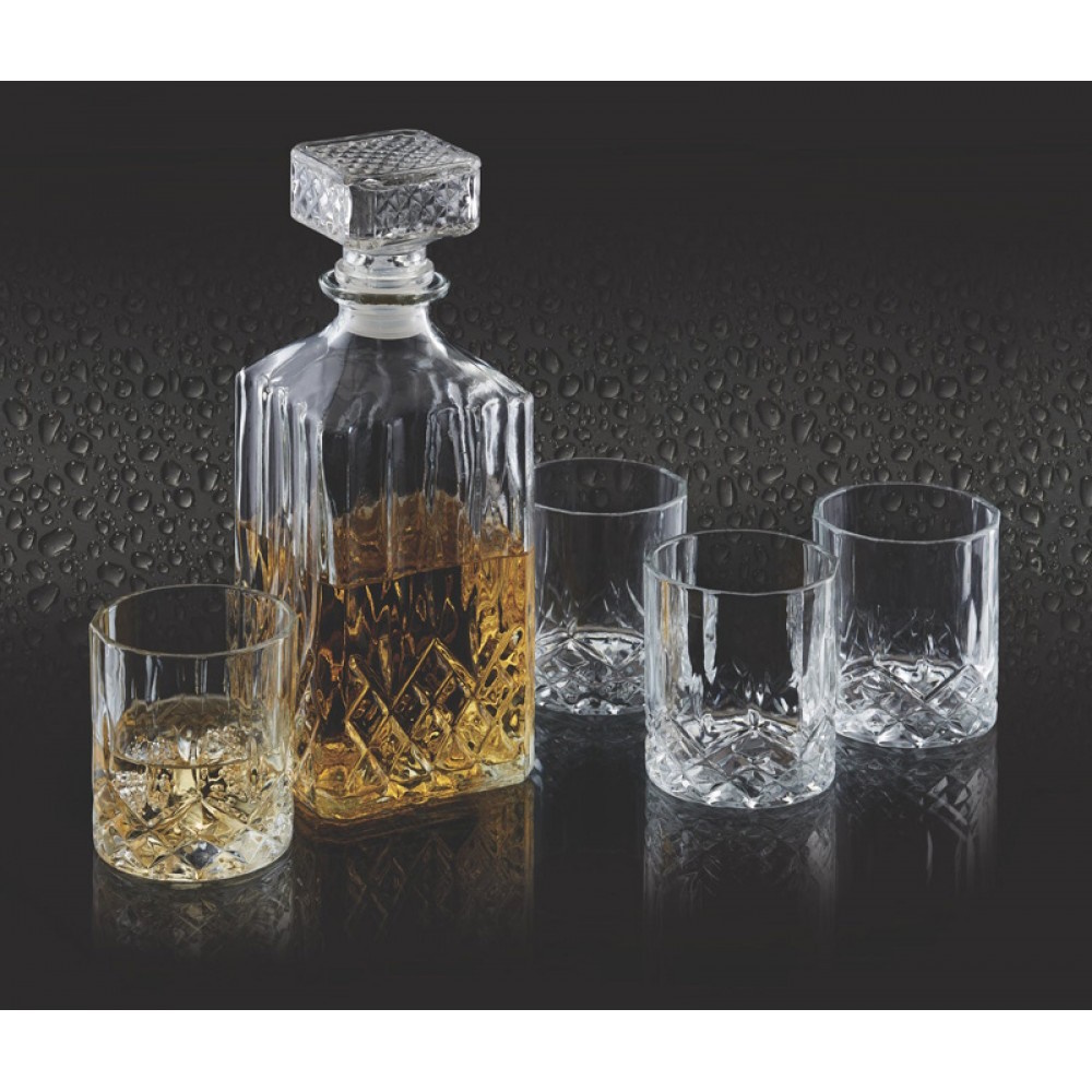 Barcraft Cut Glass Decanter Set-3