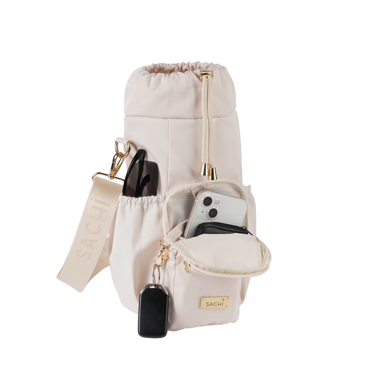 Sachi Crossbody Insulated Bottle Bag - Alabaster-4