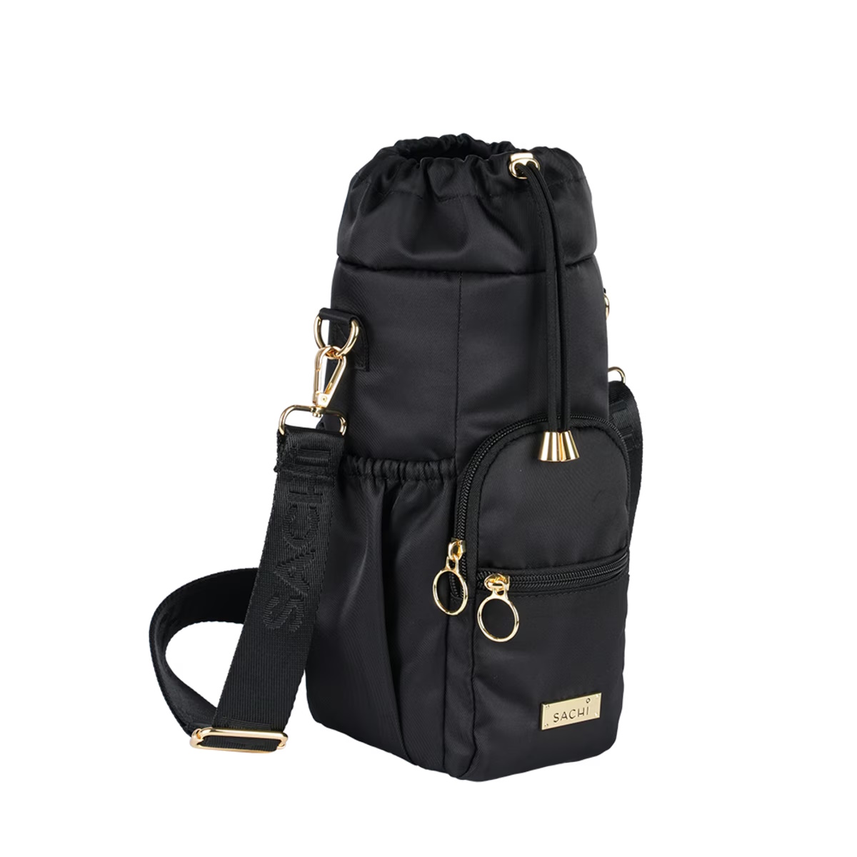 Sachi Crossbody Insulated Bottle Bag - Black-2
