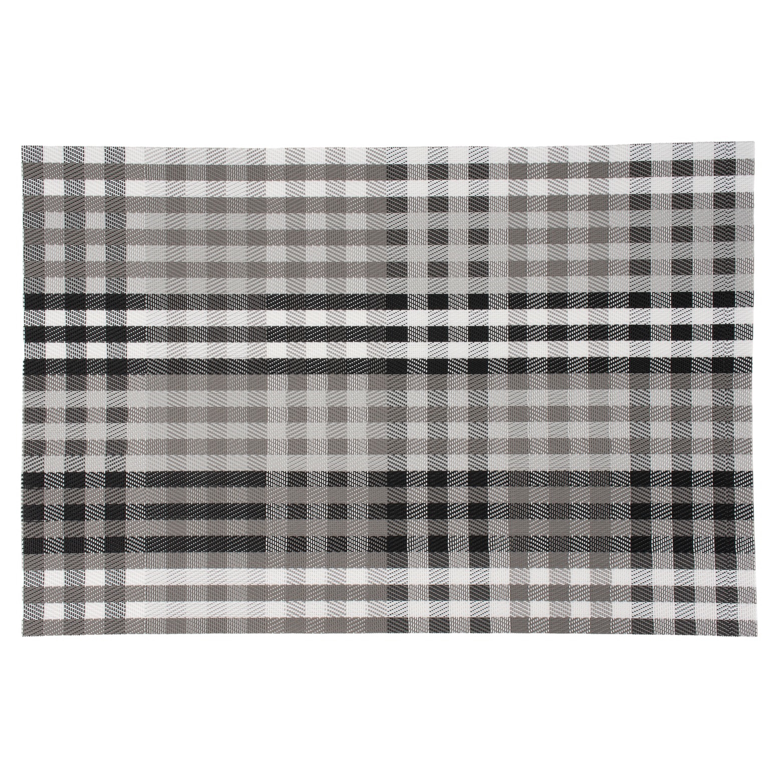 MW Table Accents Placemat 45x30cm White Grey Check