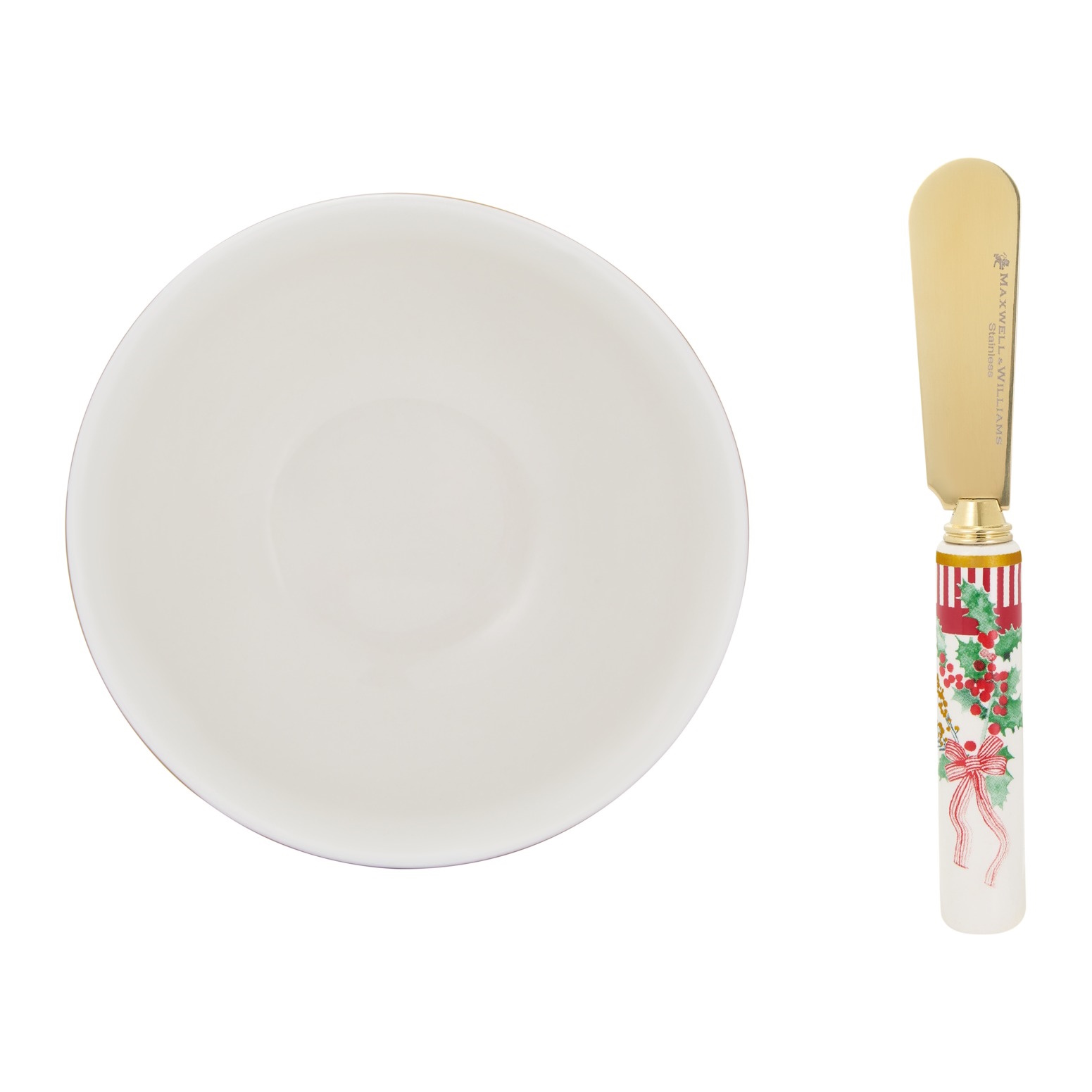 Maxwell & Williams Festive Flora Dip & Spreader Set Gift Boxed-4