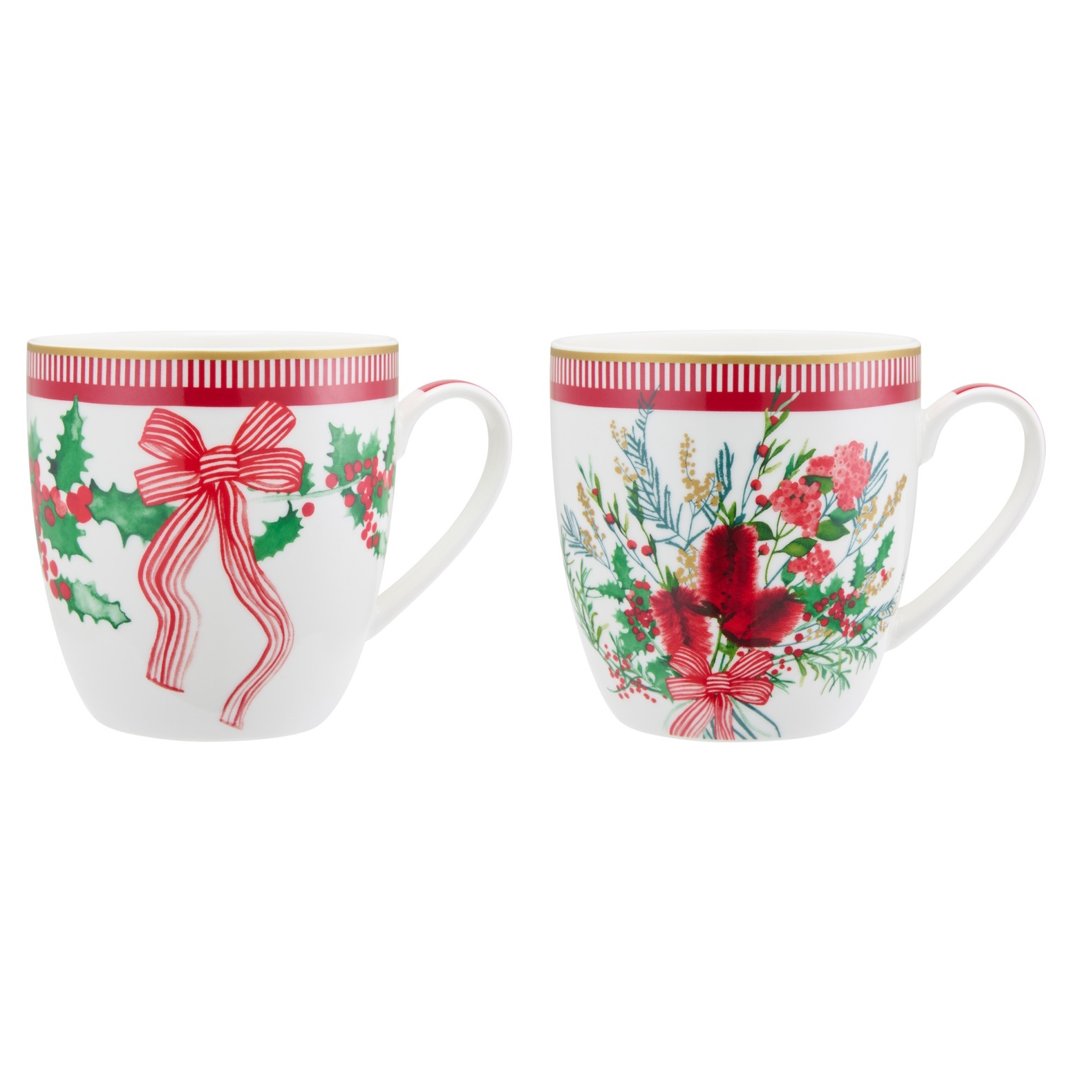 Maxwell & Williams Festive Flora Mug 340ML Set of 2 Gift Boxed-1