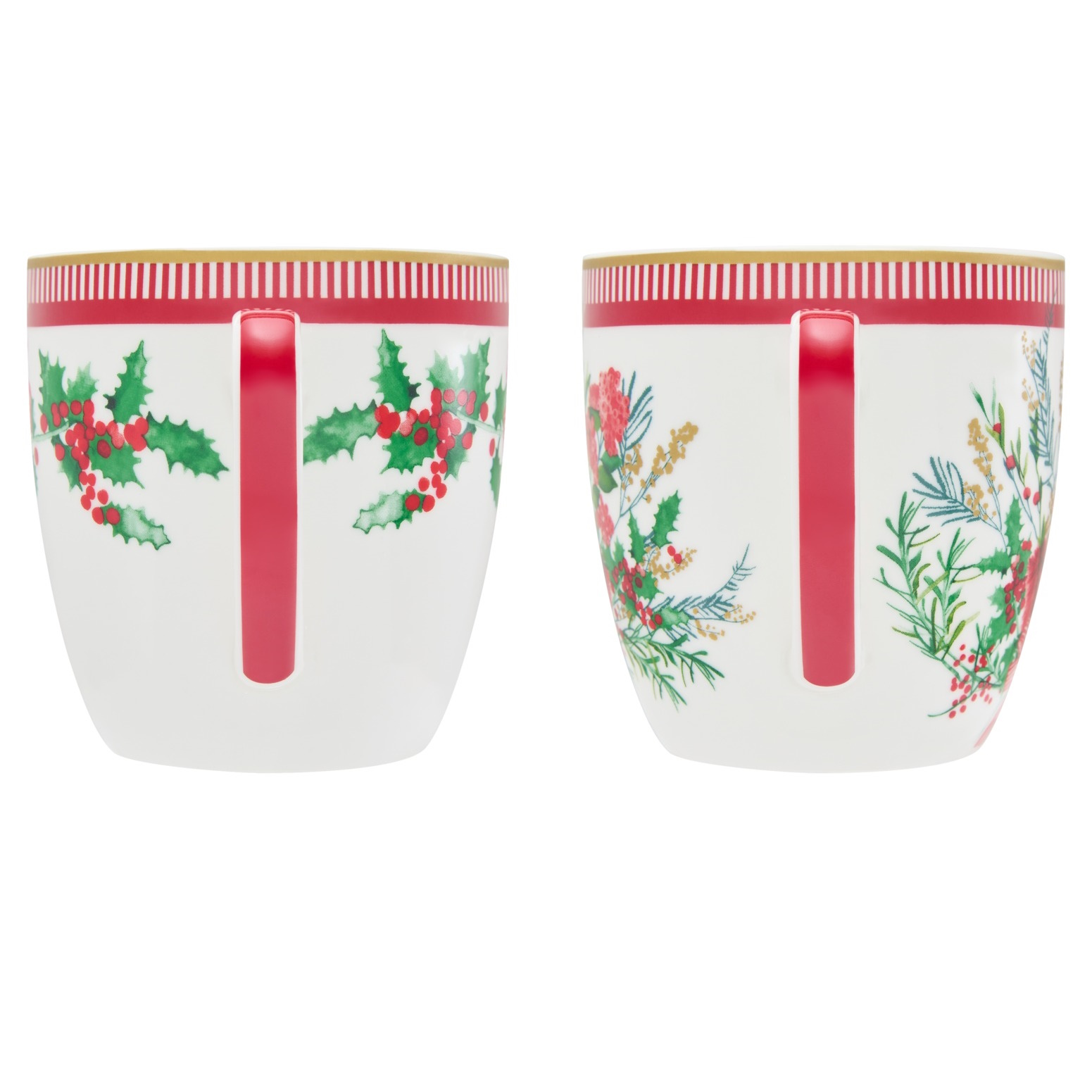 Maxwell & Williams Festive Flora Mug 340ML Set of 2 Gift Boxed-2