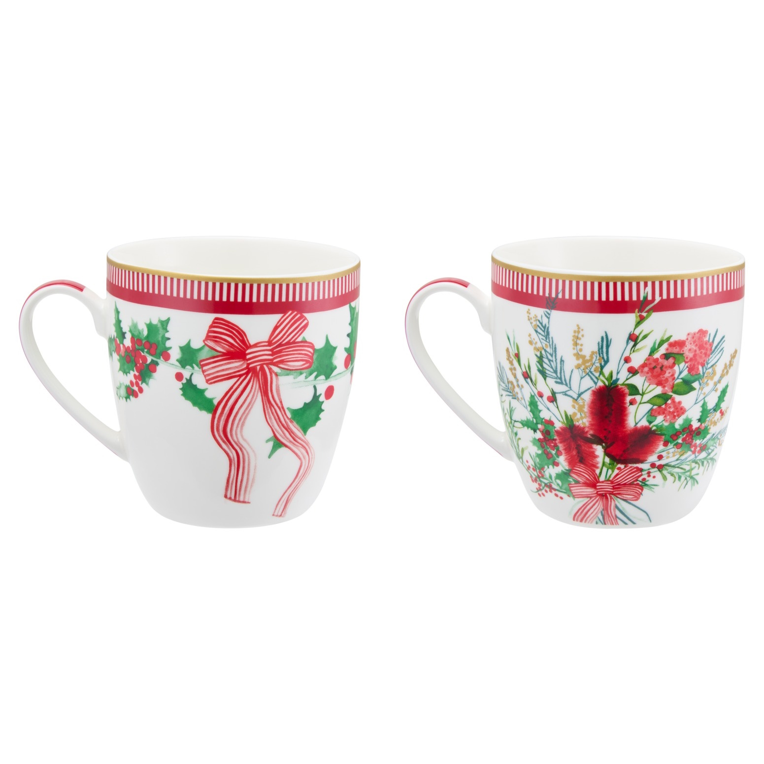Maxwell & Williams Festive Flora Mug 340ML Set of 2 Gift Boxed-3
