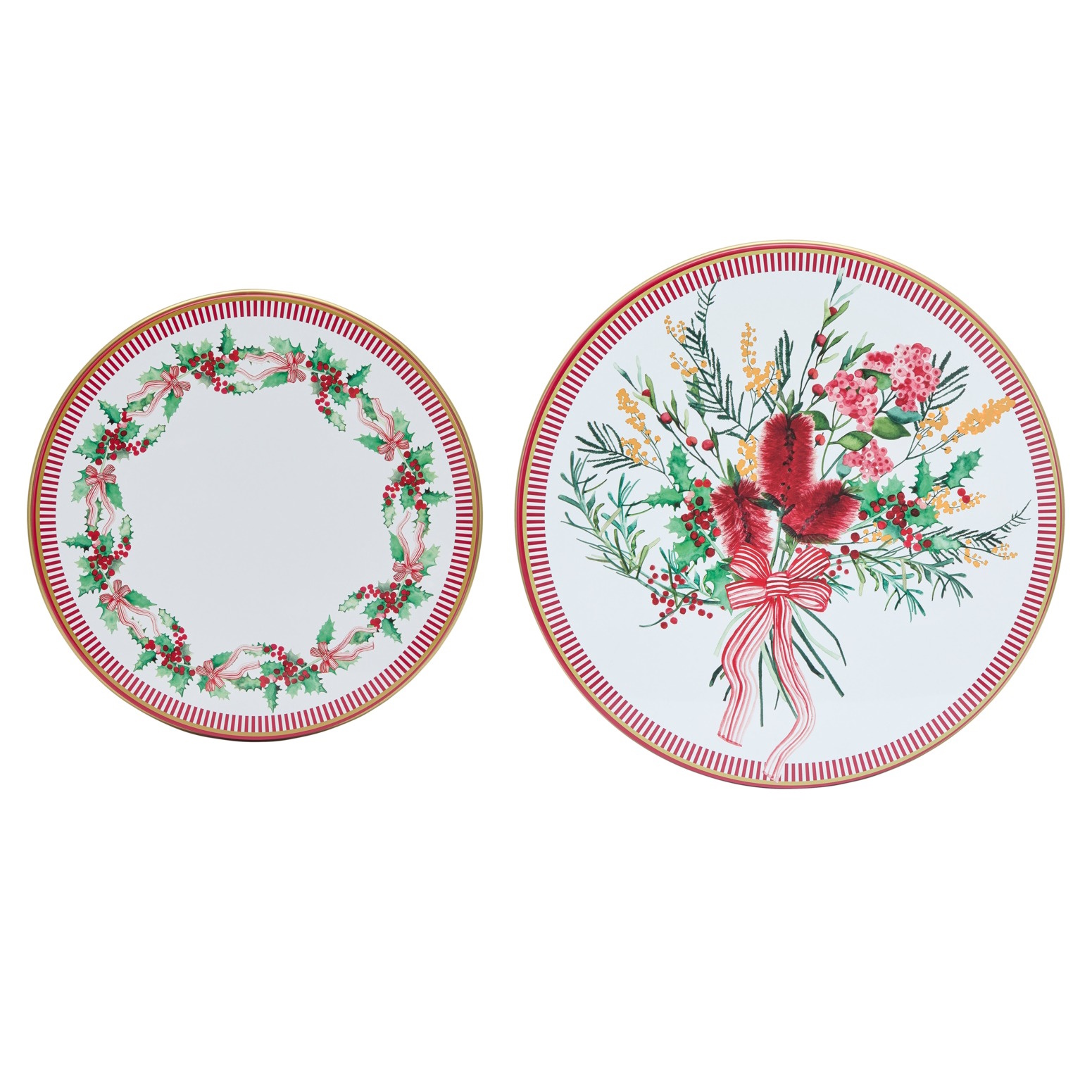 Maxwell & Williams Festive Flora Cake Tin 24&20cm Set of 2 Gift Boxed-3