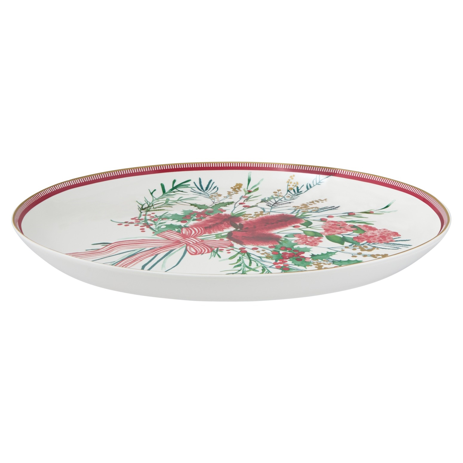 Maxwell & Williams Festive Flora Oval Platter 38x30cm Gift Boxed-2