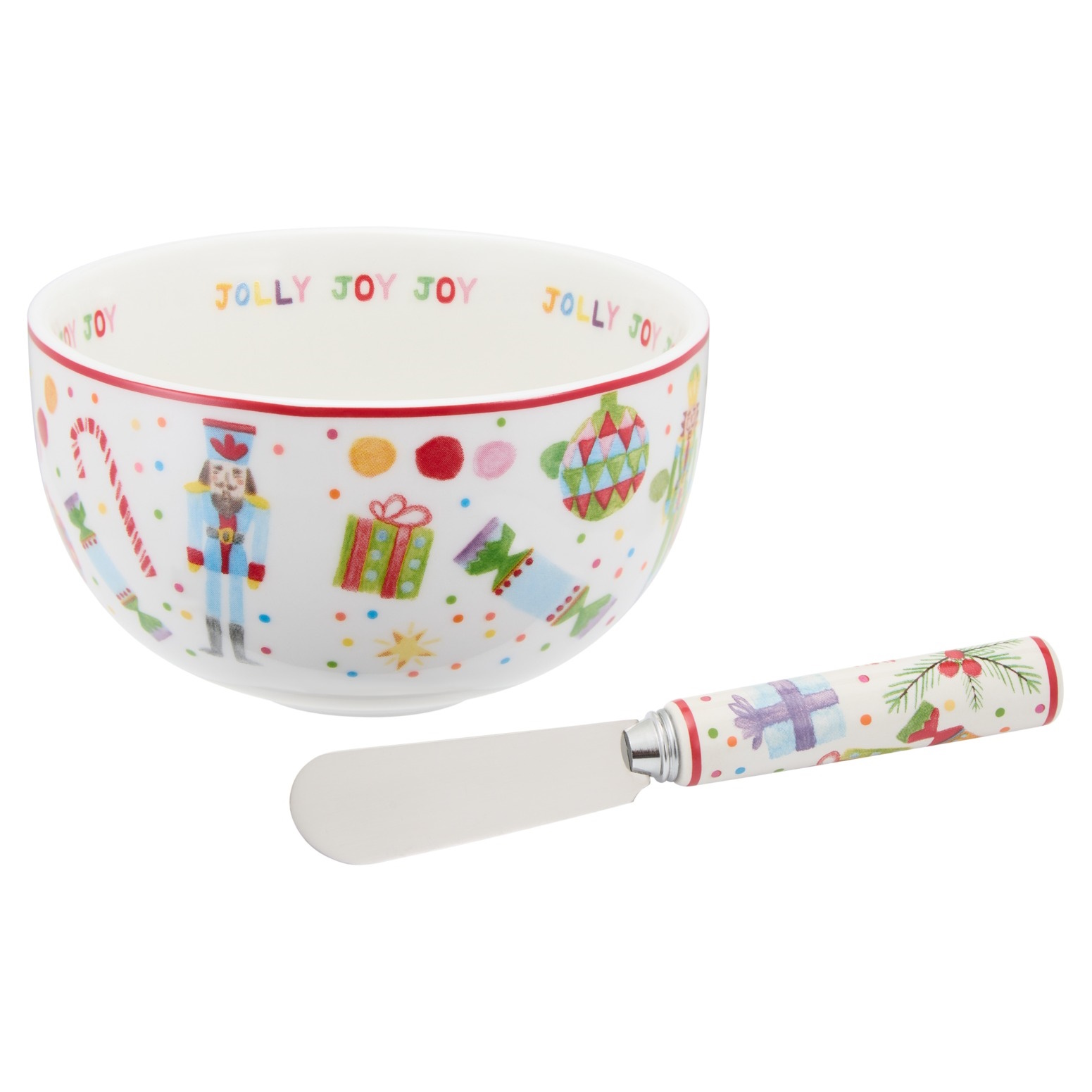 Maxwell & Williams Jolly Joy Joy Dip & Spreader Set The Nutcracker Gift Boxed-3