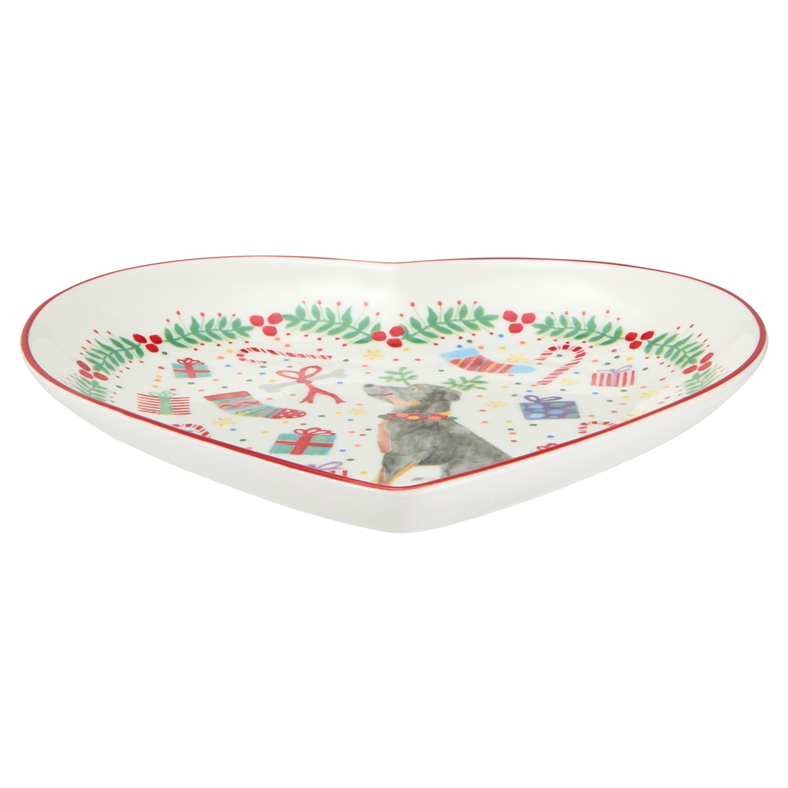 Maxwell & Williams Jolly Joy Joy Heart Dish 20cm Dog Gift Boxed-2