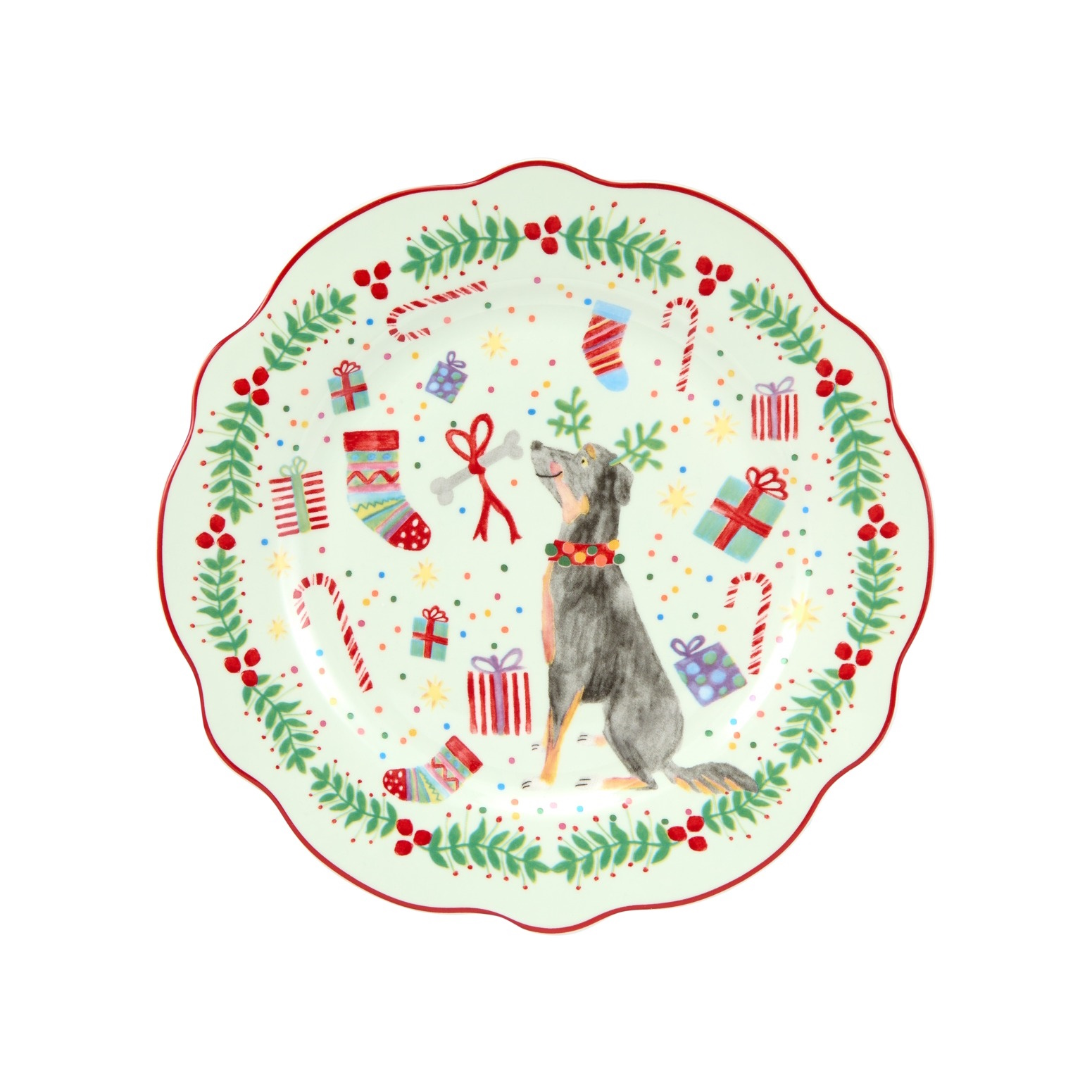Maxwell & Williams Jolly Joy Joy Plate 20cm Dog Gift Boxed-3