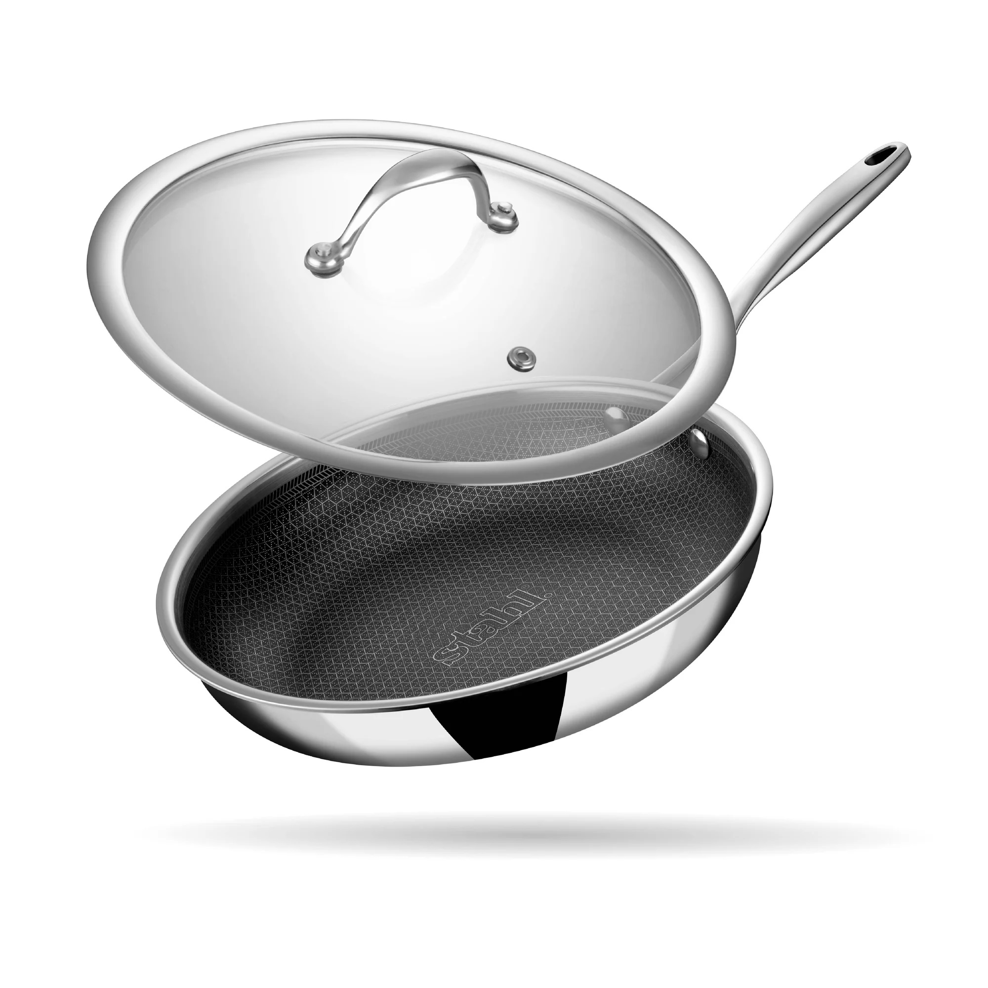 Stahl 28cm Triply Artisan Hybrid Fry Pan With Lid -1