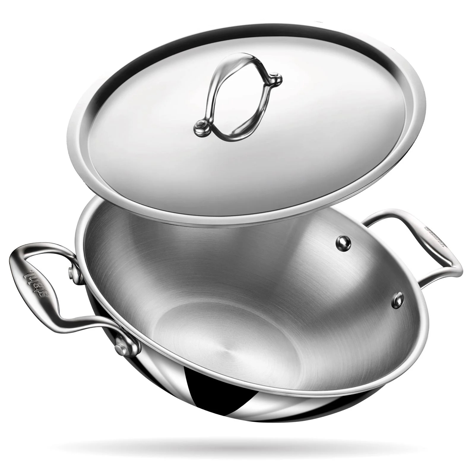 Stahl 26cmTriply Artisan Kadhai With Lid -1