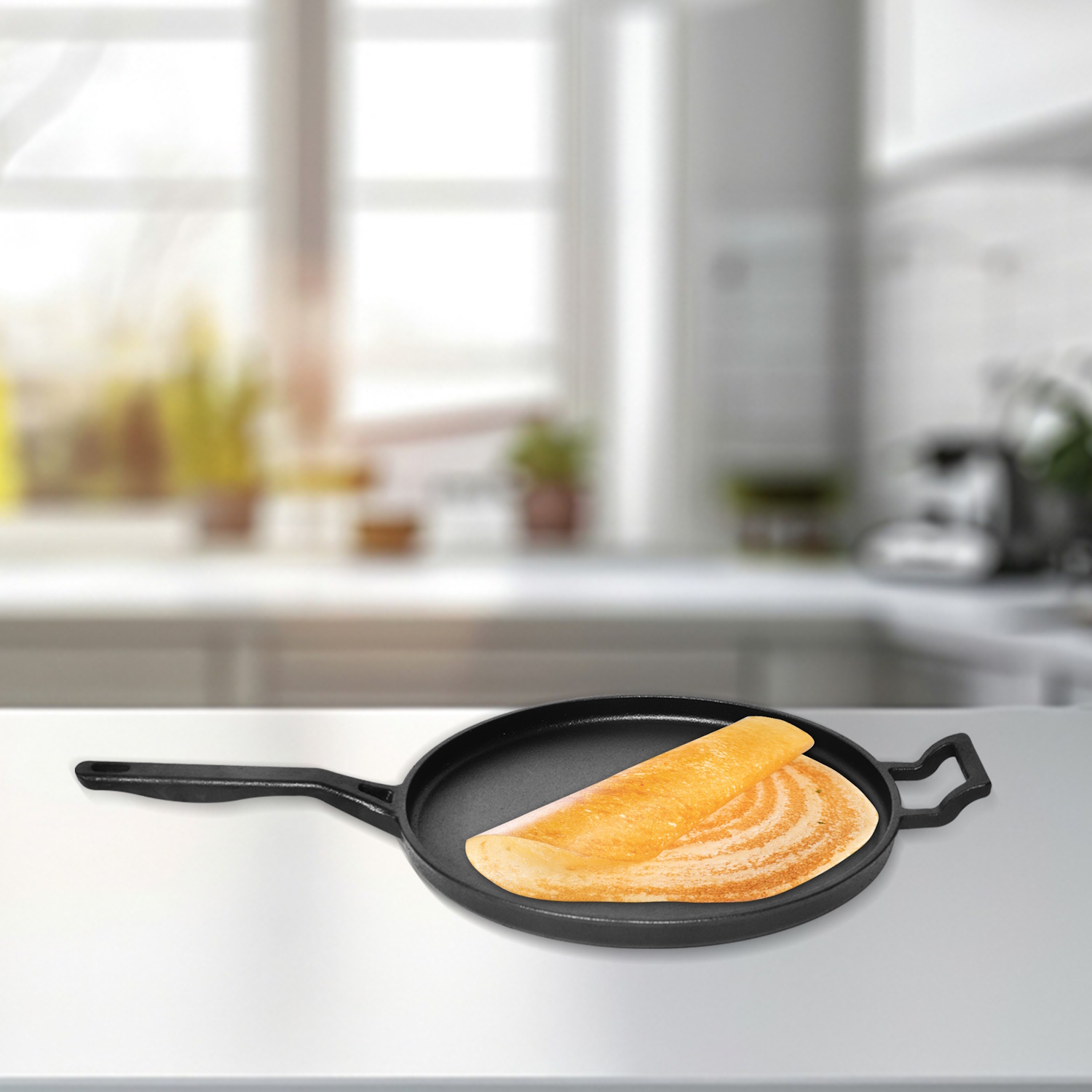 Embassy Cast Iron Dosa Tava Long Handle-2