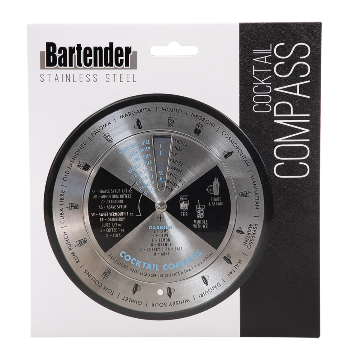 Bartender Stainless Steel Cocktail Compass-3