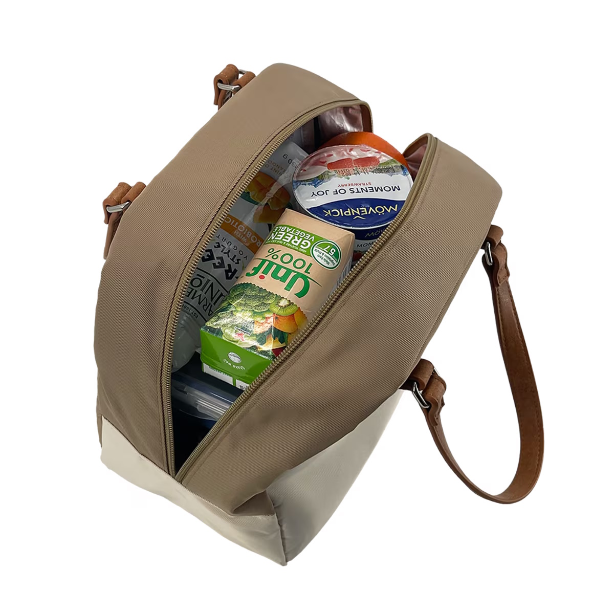 Sachi Style 237 Insulated Cali Lunch Bag Plain - Latte-Cream-4